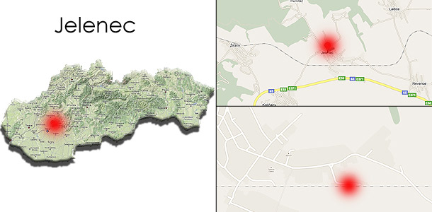 mapa jelenec